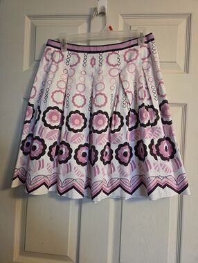 Etcetera Floral Pink A-Line Skirt Size 6